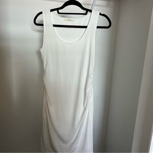 Rhea & Thea Ribbed White Dress Size M